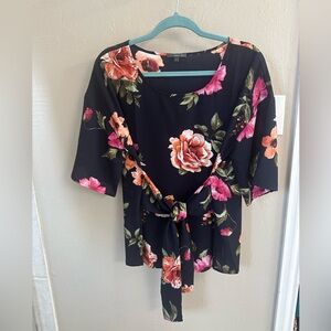 West Kei Julianne Tie Front Blouse (but can be tied in back too).